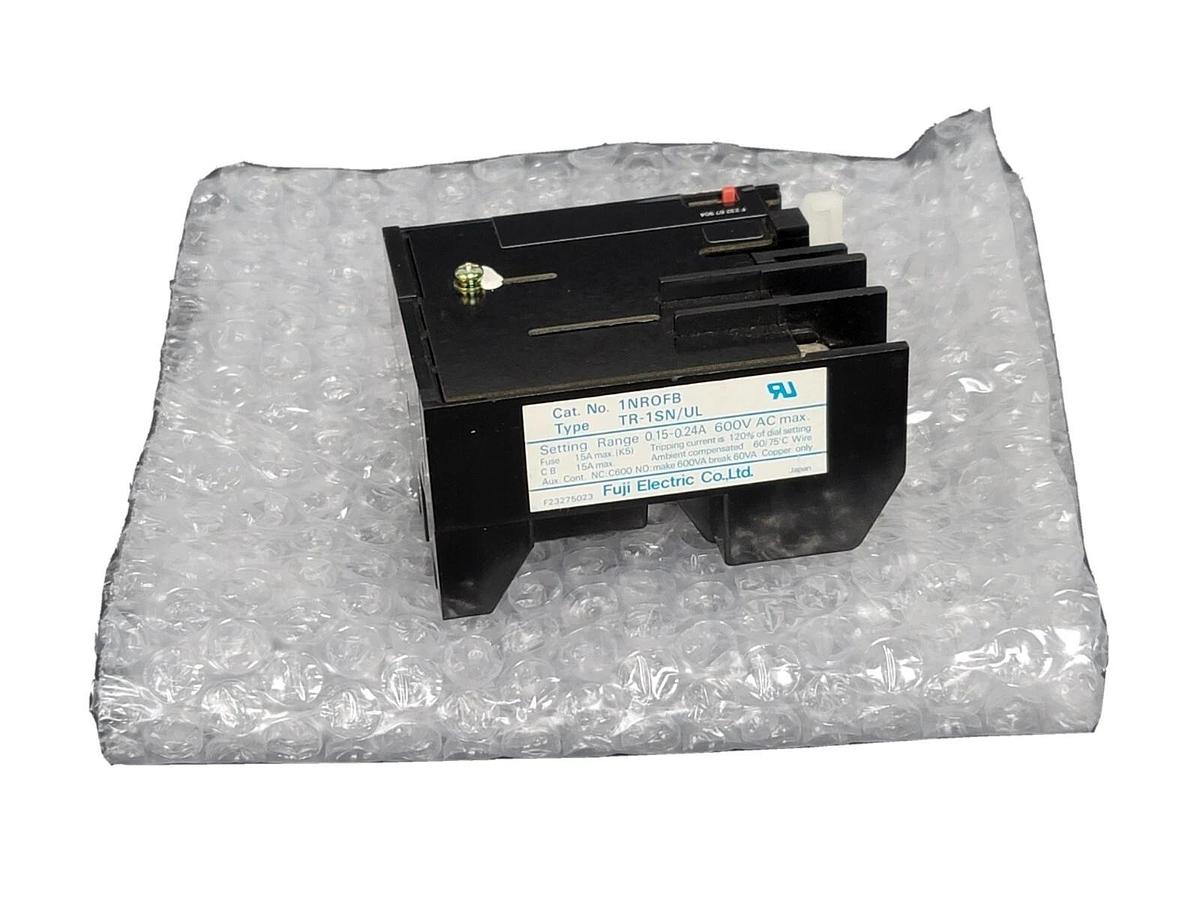NEW FUJI ELECTRIC 1NROFB OVERLOAD RELAY TR-1SN/UL RANGE: 0.15-0.24A 600V