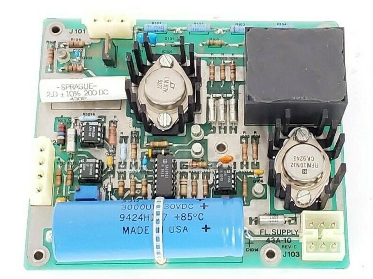 Used FL SUPPLY 43A-10 PC BOARD 43A10 REV. C