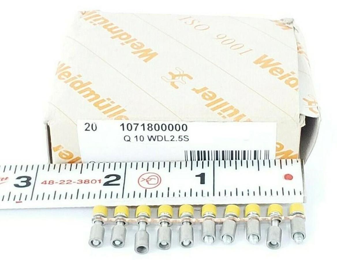 Used BOX OF 20 NEW WEIDMULLER 1071800000 Q 10 WDL2.55