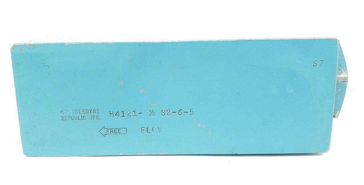 Used PARKER H4121-1/2 S2-6-5 CHECK VALVE H4121-1/2S2-6-5 H41211/2S265