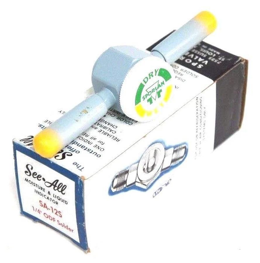 Used NIB SPORLAN SA-12S MOISTURE & LIQUID INDICATOR 1/4" ODF SOLDER