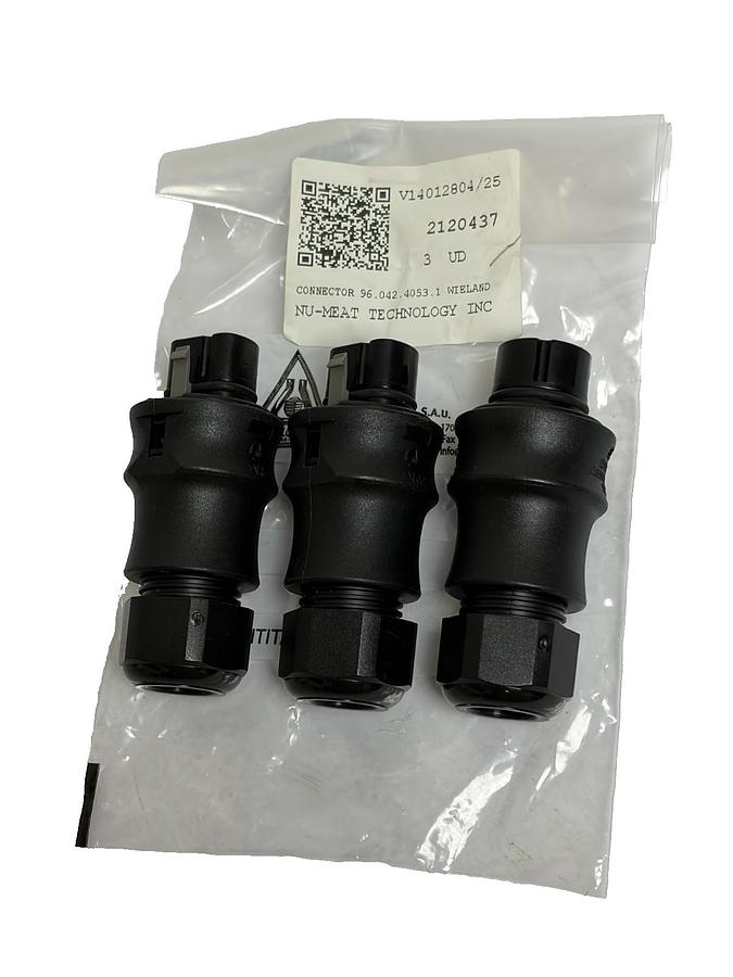 Used Wieland 96.042.4053.1 RST20I4S Male Connector 4-Pole 20A IP69K Lot of 3 New