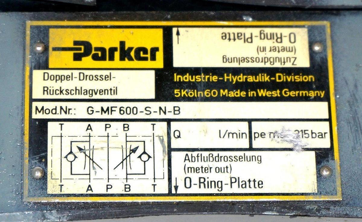 Refurbished PARKER G-MF600-S-N-B VALVE P20360 REPAIRED GMF600SNB