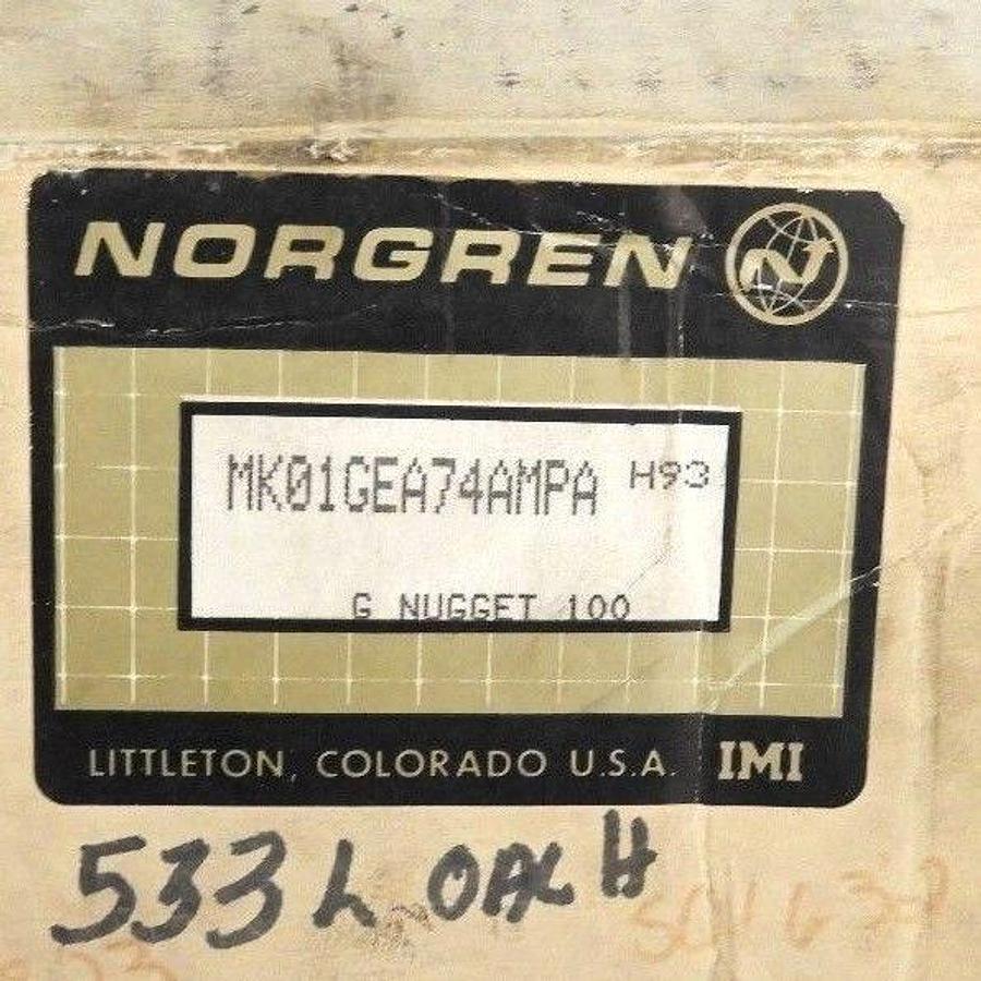 Used NIB NORGREN MK01GEA74AMPA G NUGGET 100 W/ 54550-50, 54473-01, 54581-50