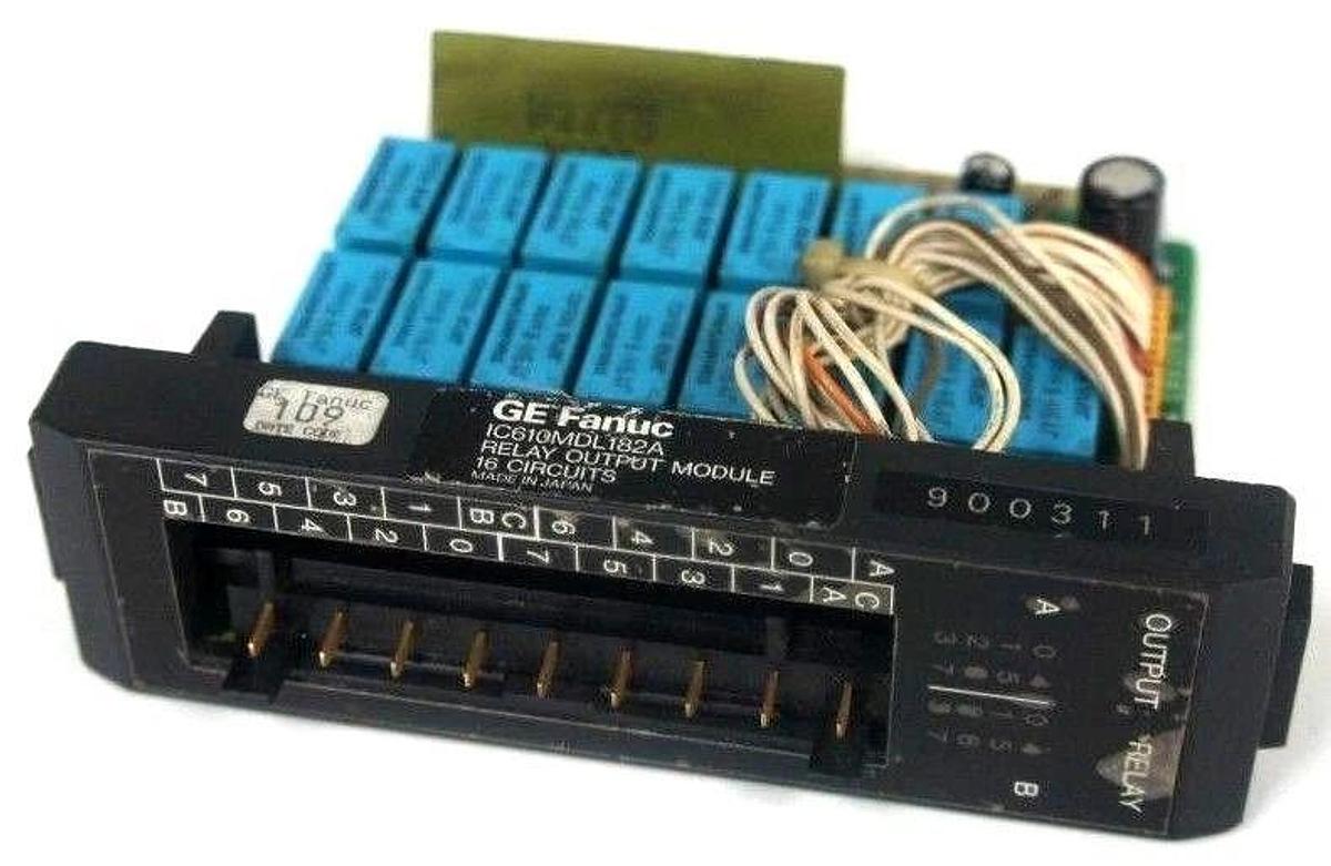 Used GE FANUC IC610MDL182A RELAY OUTPUT MODULE 16 CIRCUITS