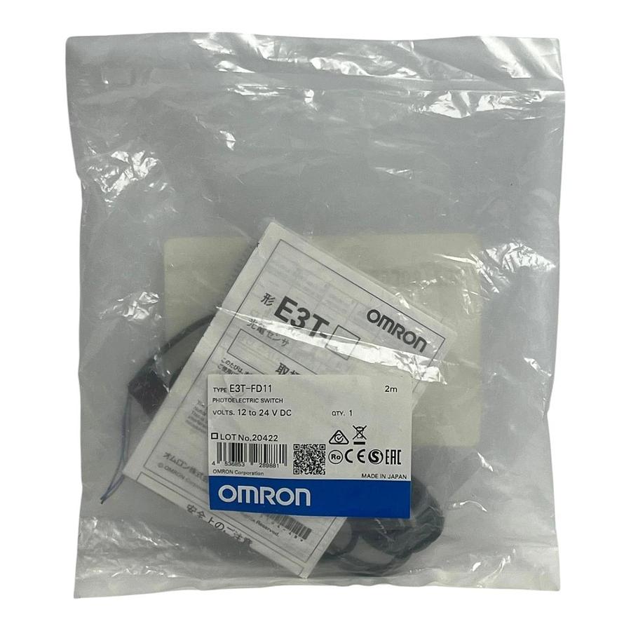 Used Omron E3T-FD11 12-24V DC NPN Diffuse Photoelectric Switch Sensor 2m NEW SEALED