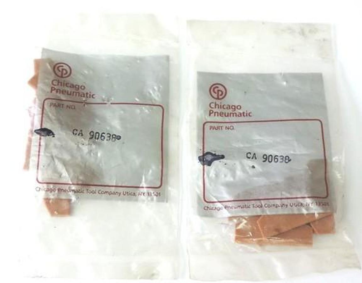 Used LOT OF 2 CHICAGO PNEUMATIC CA90638 ROTOR BLADE VANE BAG OF 6 BLADES, CA 90638