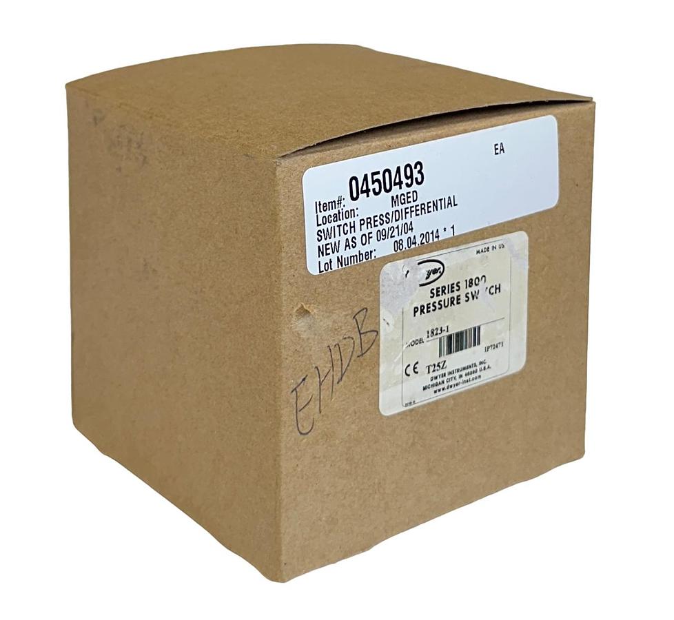 Used DWYER 1823-1 / 18231 SERIES 1800 PRESSURE DIFFERENTIAL SWITCH 125/480VAC NSMP