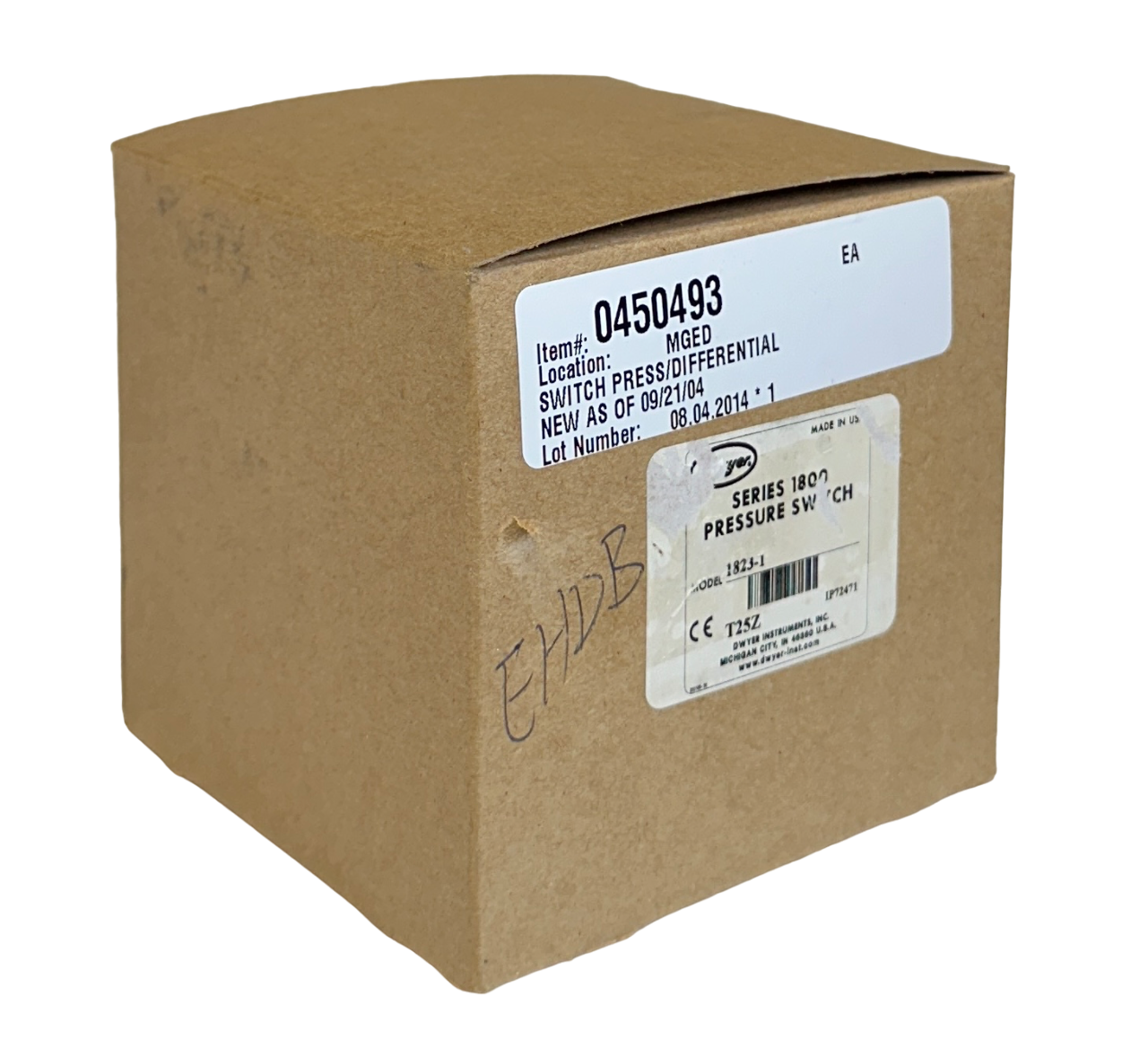 Used DWYER 1823-1 / 18231 SERIES 1800 PRESSURE DIFFERENTIAL SWITCH 125/480VAC NSMP