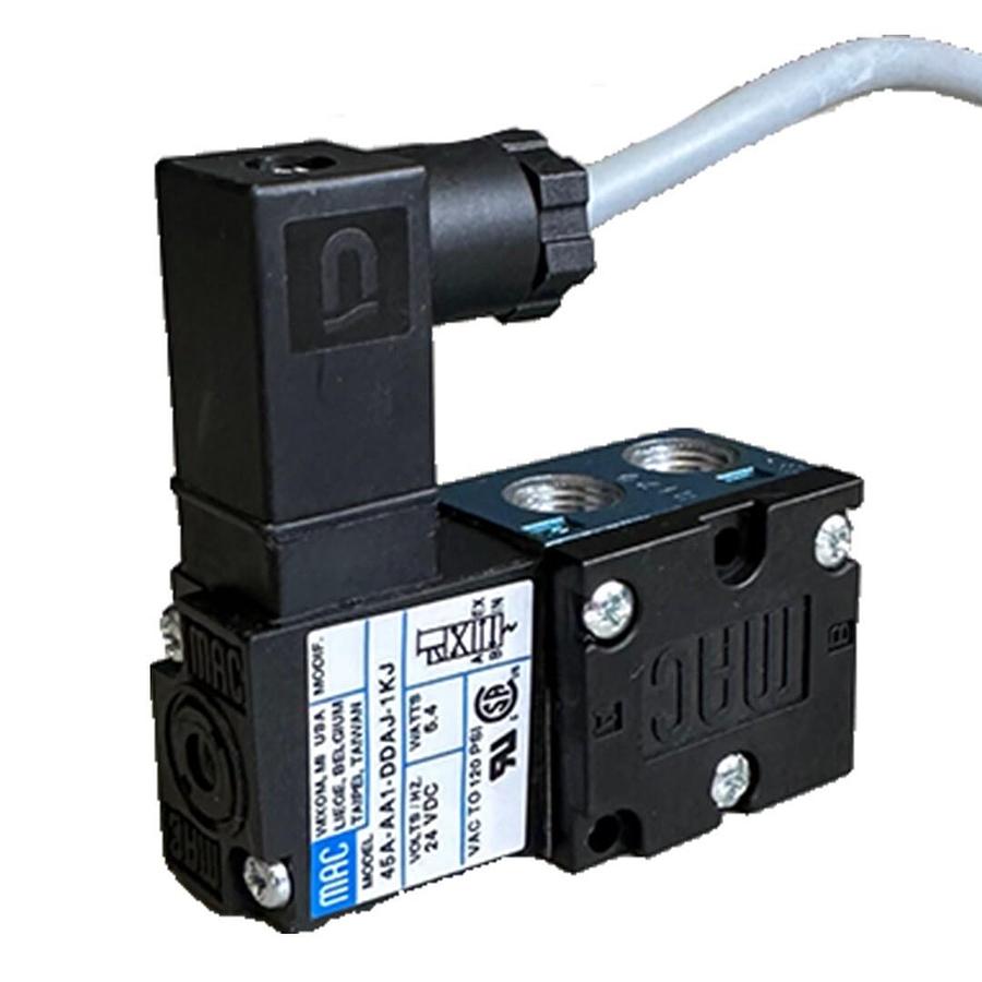 Used NEW MAC 45A-AA1-DDAJ-1KJ / 45AAA1DDAJ1KJ SOLENOID VALVE 24VDC PRE-WIRED