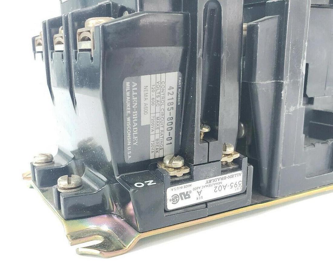 Used ALLEN BRADLEY 509-BOD SIZE 1 STARTER SER. B W/ CB236 COIL 42185-800-01, 595-A B