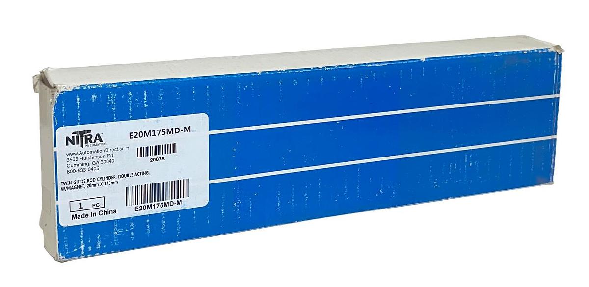 Used AUTOMATION DIRECT NITRA E20M175MD-M / E20M175MDM TWIN GUIDE ROD CYLINDER NSMP