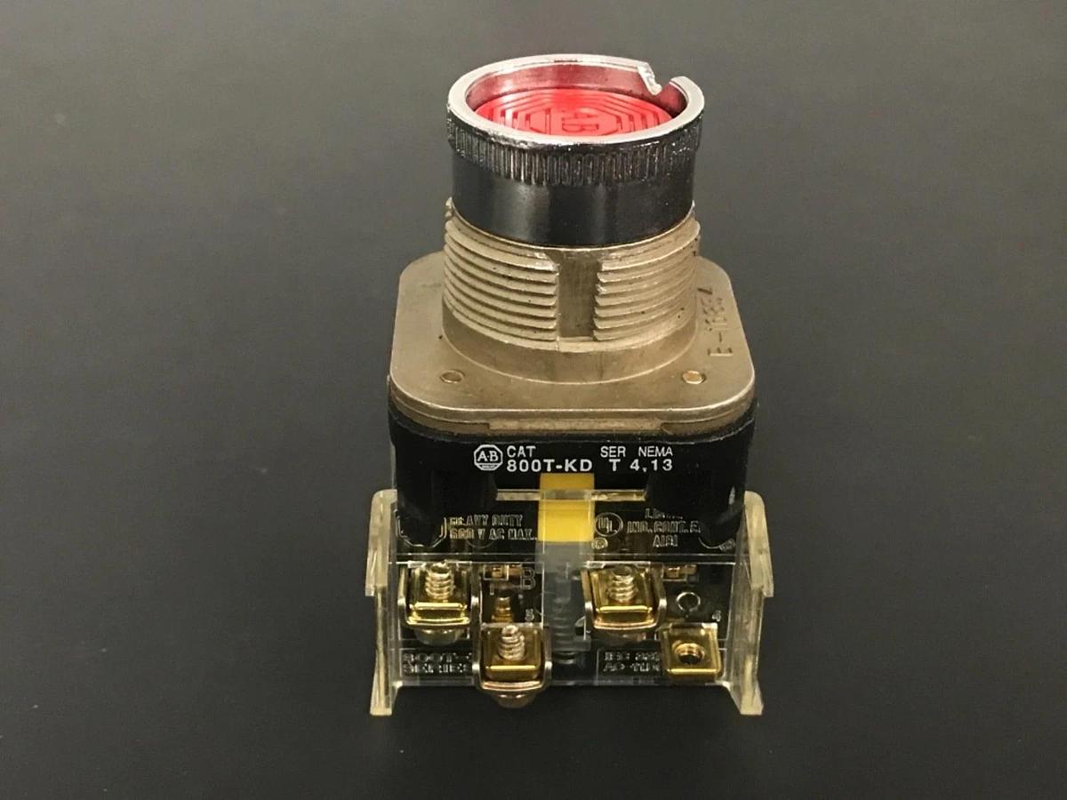 Used NIB ALLEN BRADLEY 800T-KD6AAXX SER T PUSH BUTTON SWITCH 800TKD6AAXX