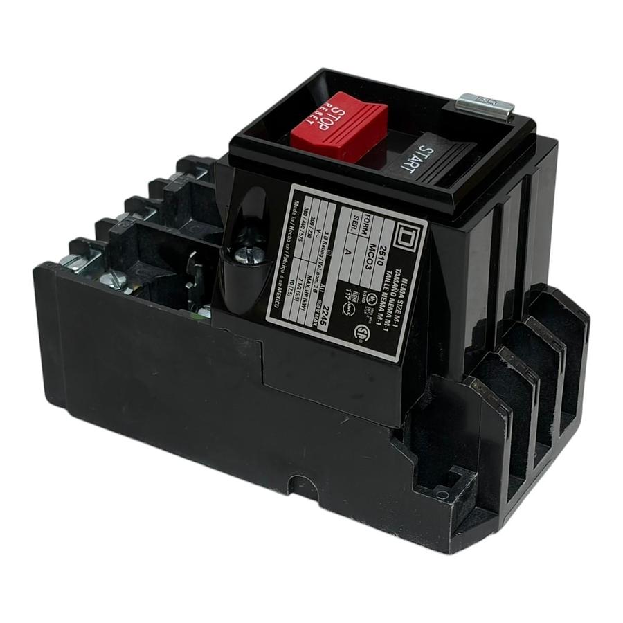 Used Square D 2510MCO3 AC Manual Starter NEMA Size M-1 3-Phase Series A New