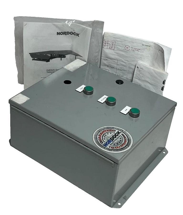 New Nordock 25341-E1 Hydraulic Dock Leveler Control Panel 460V *MISSING BUTTON*