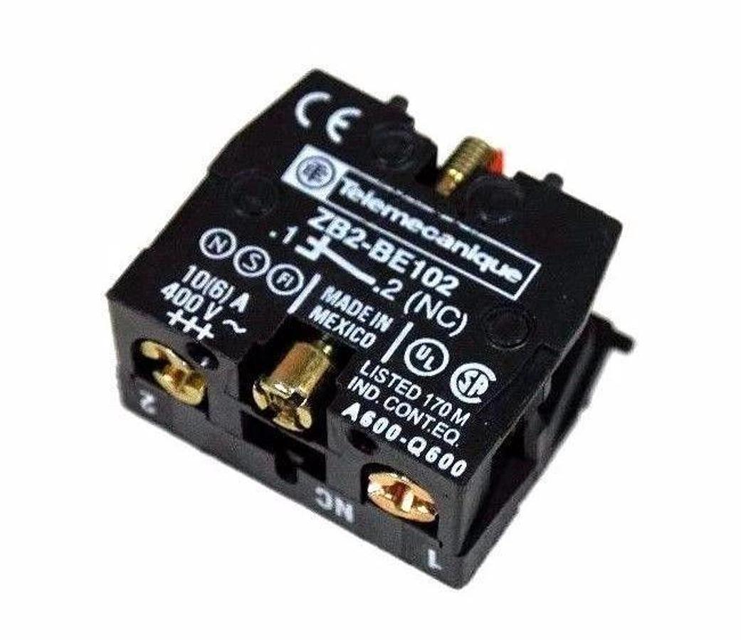 Used LOT OF 9 NEW TELEMECANIQUE ZB2BE102 CONTACT BLOCK 10AMPS, 600V