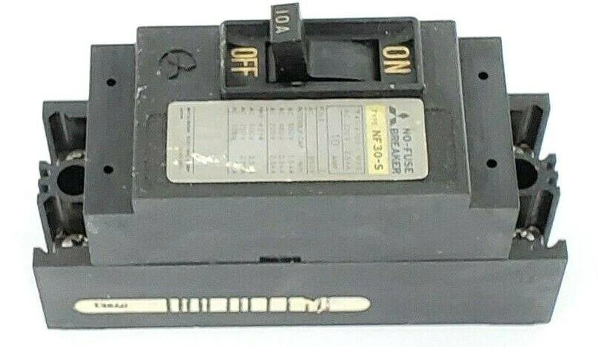 Used MITSUBISHI ELECTRIC NF30-S NO-FUSE CIRCUIT BREAKER 2-POLE 10AMP, NF30S