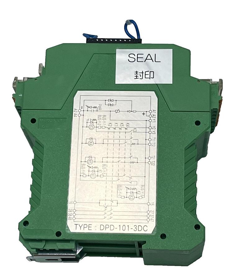 Used JSK DPD-101-3DC Dual Power Device Safety Relay Unit 24VDC Abnormal Stop Module