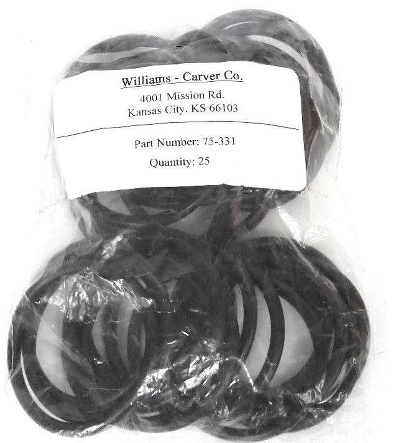 Used LOT OF 25 NEW WILLIAMS-CARVER 75-331 SEALS 75331