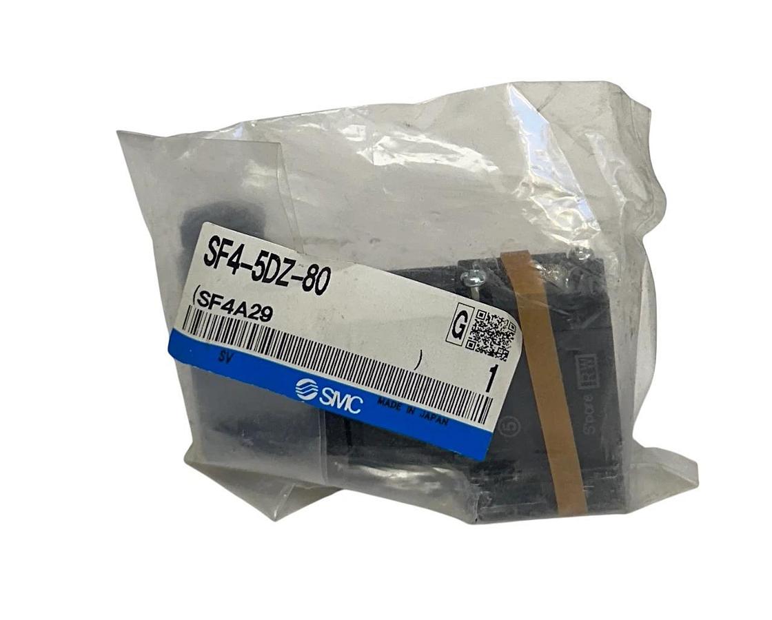 Used SMC SF4-5DZ-80 / SF45DZ80 SOLENOID VALVE ASSEMBLY 24VDC COIL PILOT TYPE NSFS