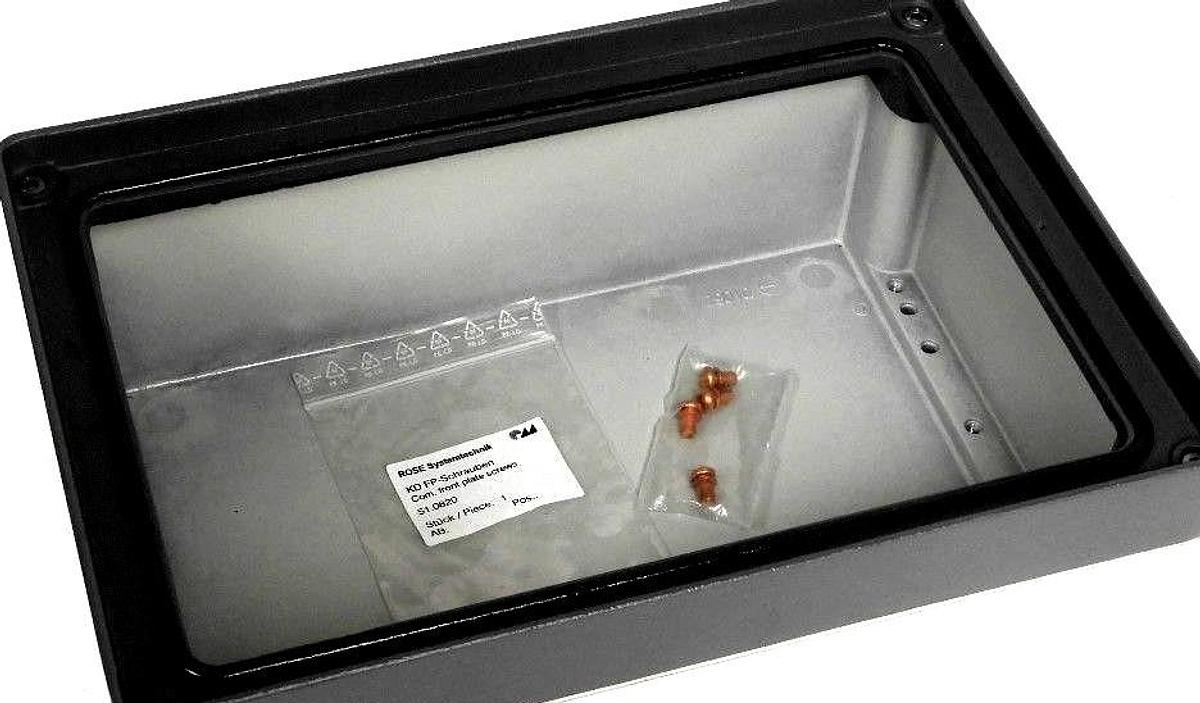 Used NEW ROSE SYSTEMTECHNIK 13.12.00.00.0 ENCLOSURE W/ FRONT PLATE SCREWS 131200000