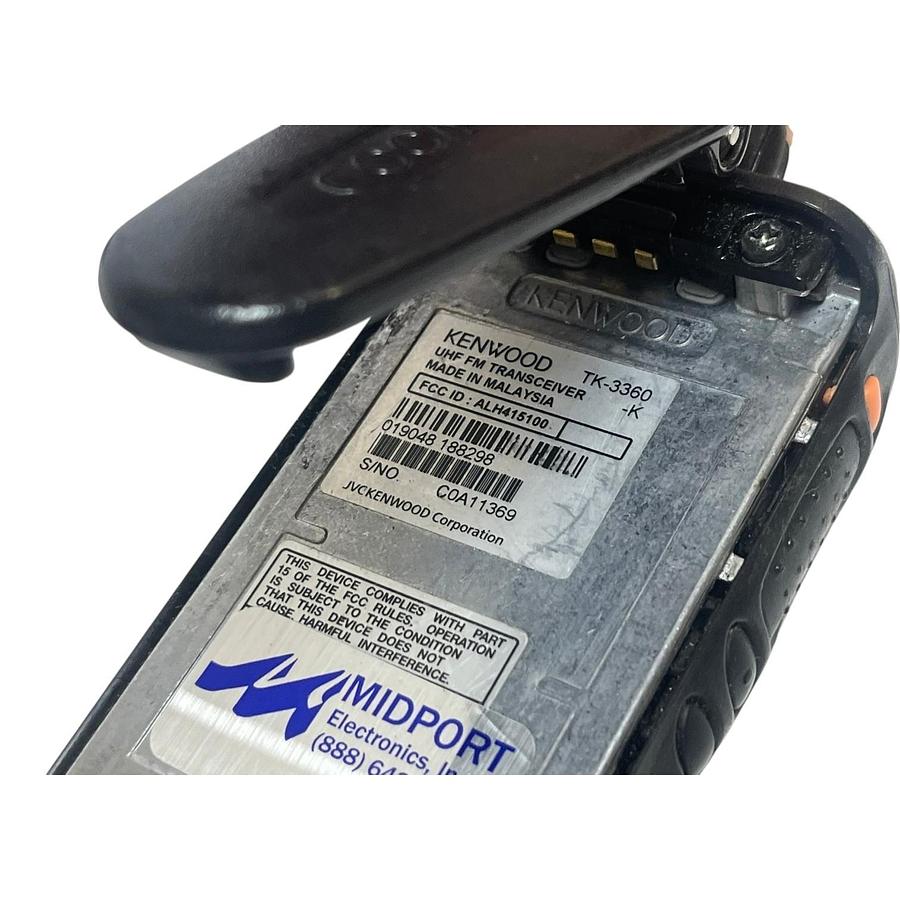 Used Kenwood TK-3360-K UHF Radio KSC-25 Rapid Charger KNB26 Battery Bundle