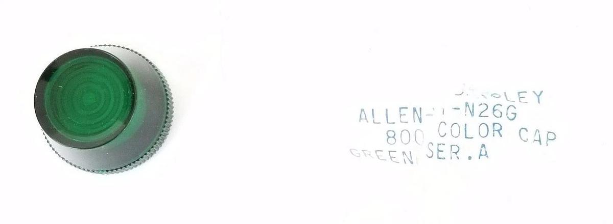 NEW ALLEN BRADLEY 800T-N26G GREEN ACRYLIC LENS 800TN26G, SER. A (OPENED BAG)