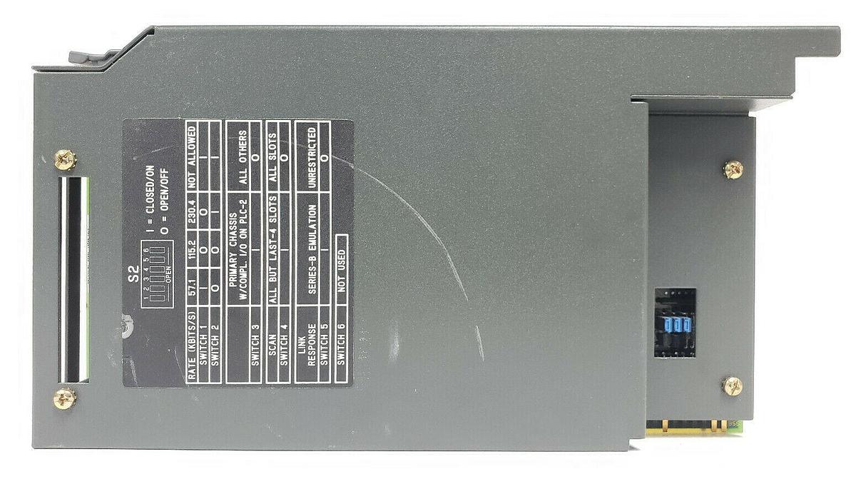 Used ALLEN BRADLEY 1771-ASB/E REMOTE I/O ADAPTER H/W REV: A01 SER. E F/W REV: H