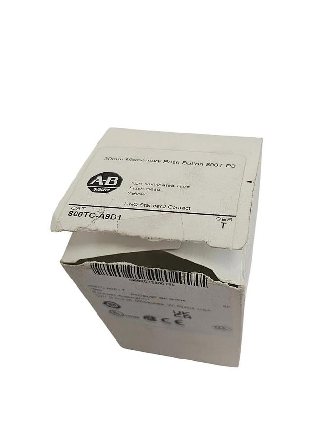 NIB ALLEN BRADLEY 800TC-A9D1 PUSH BUTTON 800TCA9D1 SER. T (YELLOW)