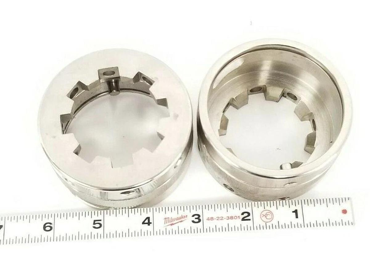 Used LOT OF 2 CONSOLIDATED 20020C-NP2 BAYONET COLLARS 2-5/8'' IN. ID 1-3/4'' IN. T-T