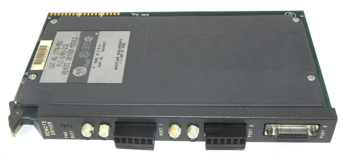 Used ALLEN BRADLEY 1770-RD1 PLC-2/RS-232 REMOTE DRIVER MODULE PART NO. 96039471