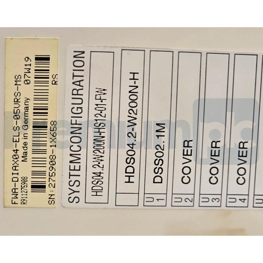 Indramat Rexroth HDS04.2-W200N-HS12-01-FW | R911190013 DIAX04 Servo Drive XLNT