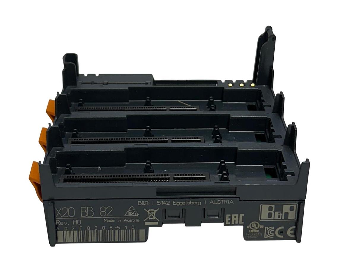 Used B&R X20 BB 82 / X20BB82 ADD-ON BUS BASE MODULE EXPANSION 24VDC 2-SLOT 10A NSNP