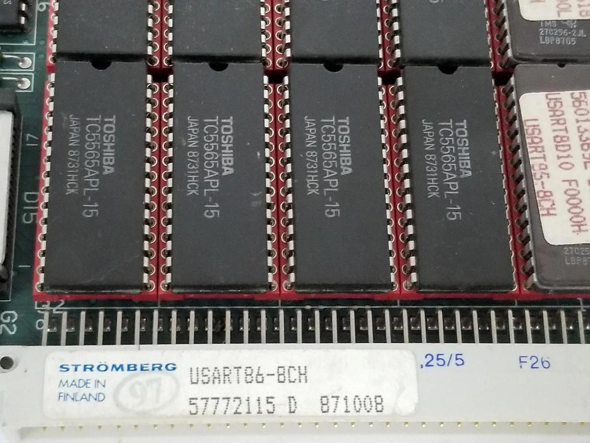 Used ABB / STROMBERG USART86-8CH+MEM CONTROL CARD 57088648 USART86-8CH 57772115 D