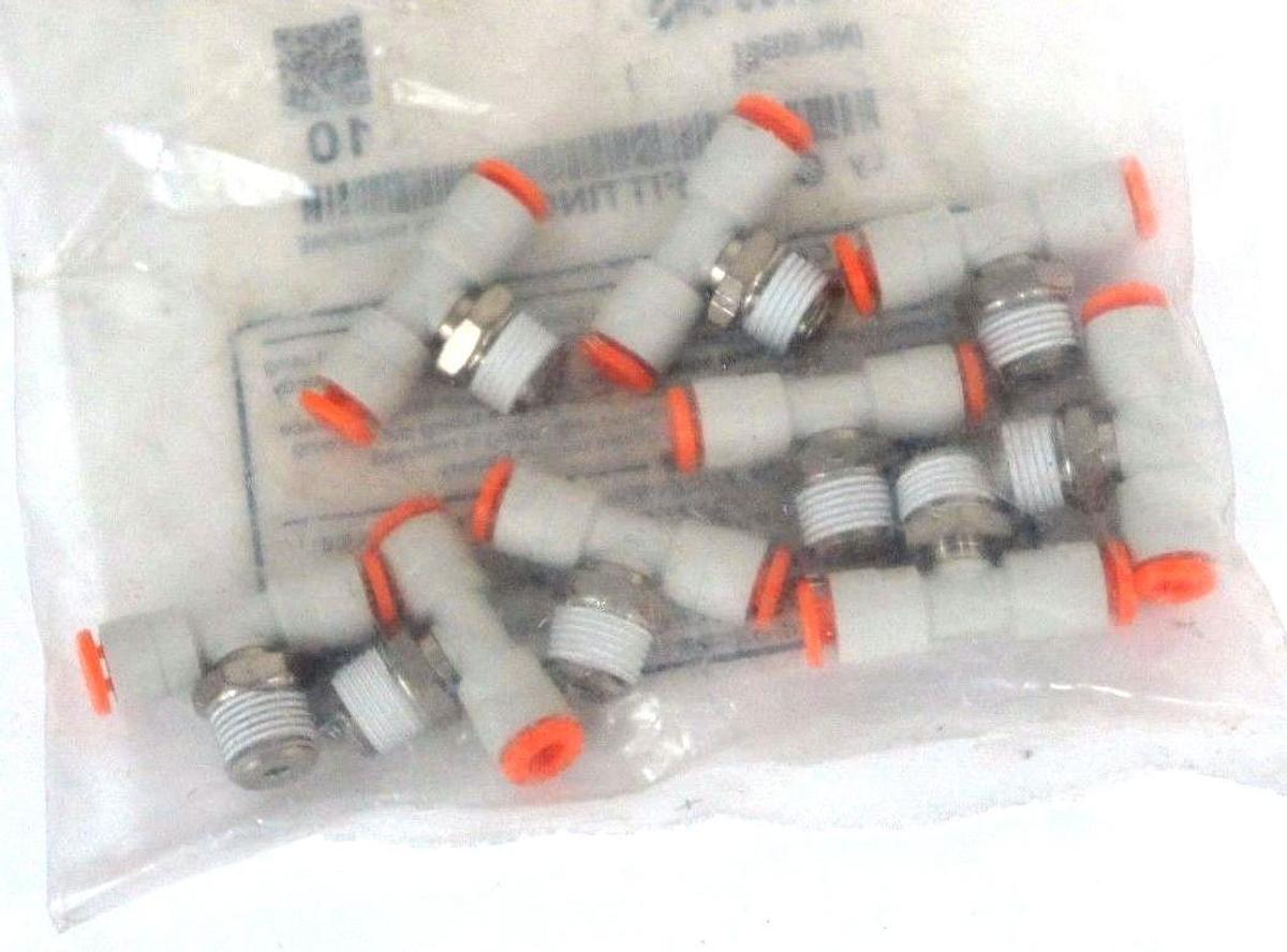 Used BAG OF 9 NEW SMC KJT03-34S TEE CONNECTOR FITTINGS 5/32" 9PCS T-FITTING