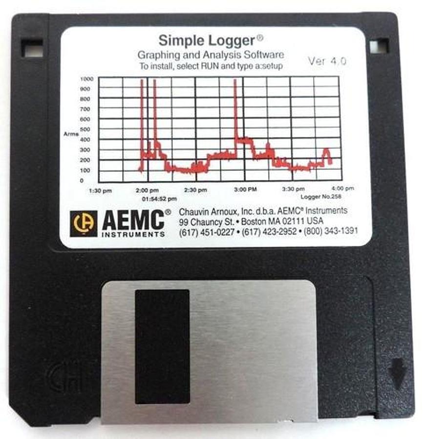 Used AEMC SIMPLE LOGGER SOFTWARE VER. 4.0 & MANUAL L100, L110, L230, L260, L600, L605