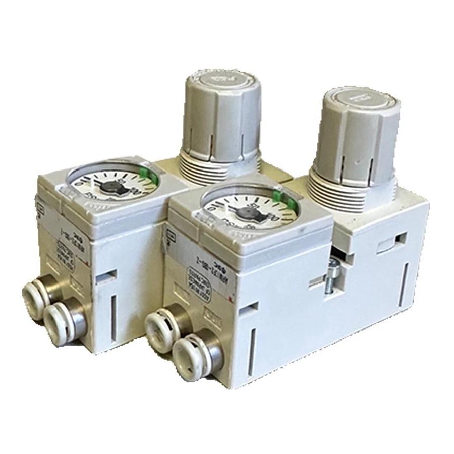 Used 2 SMC ARM10F2-08G-Z / ARM10F0-00G-Z ARM10 MANIFOLD REGULATORS