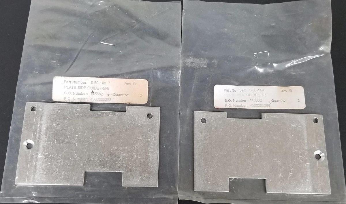 LOT OF 2 NEW GENERIC PLATE-SIDE GUIDES S-50-149 (L/H) S-50-148 (R/H) REV. D