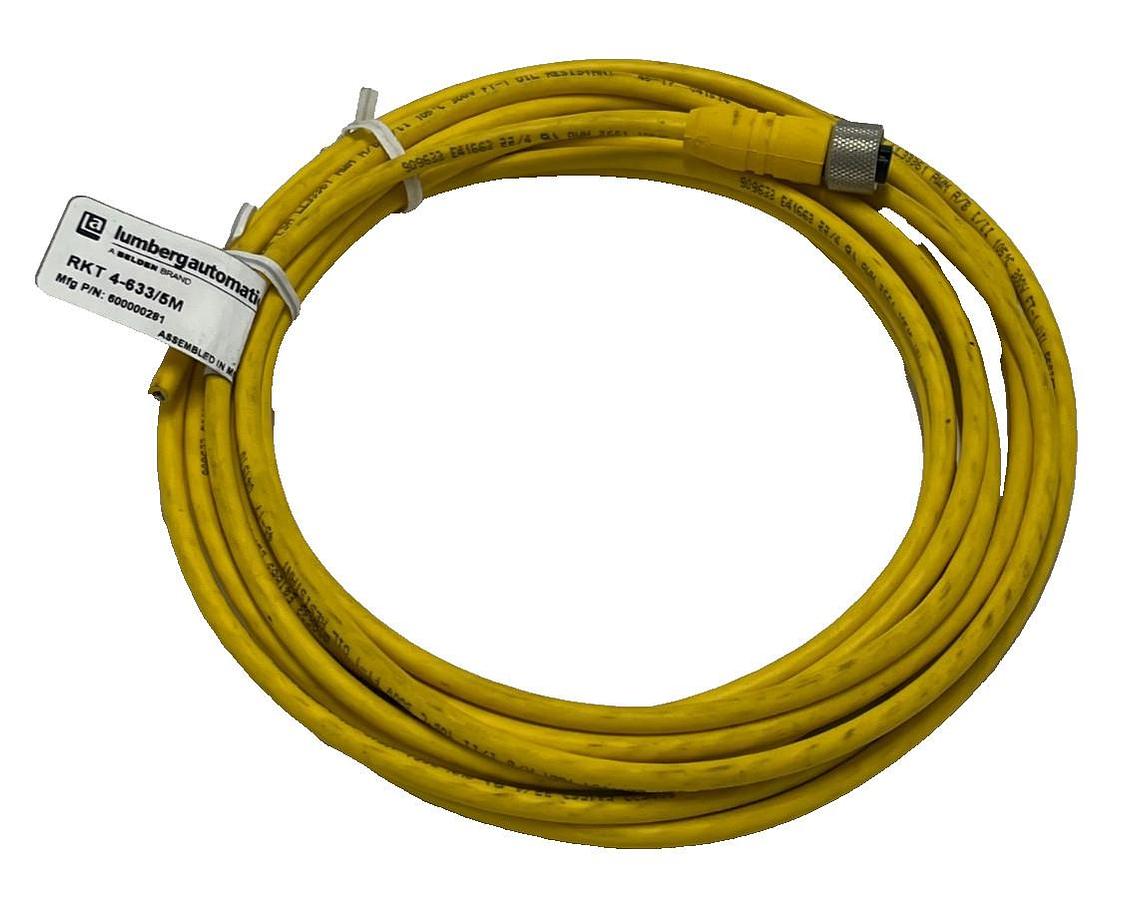 LUMBERG RKT 4-633/5M M12 Female Straight 4Pin Sensor Cable Cordset 5 Meters NSNP