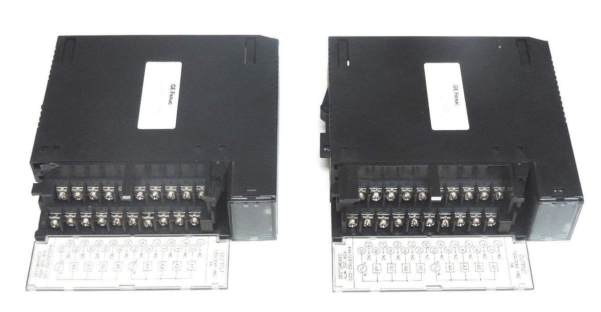 Used LOT 2 GE FANUC IC693MDL330A OUTPUT MODULES 120/240VAC, 1AMP, 8 POINT