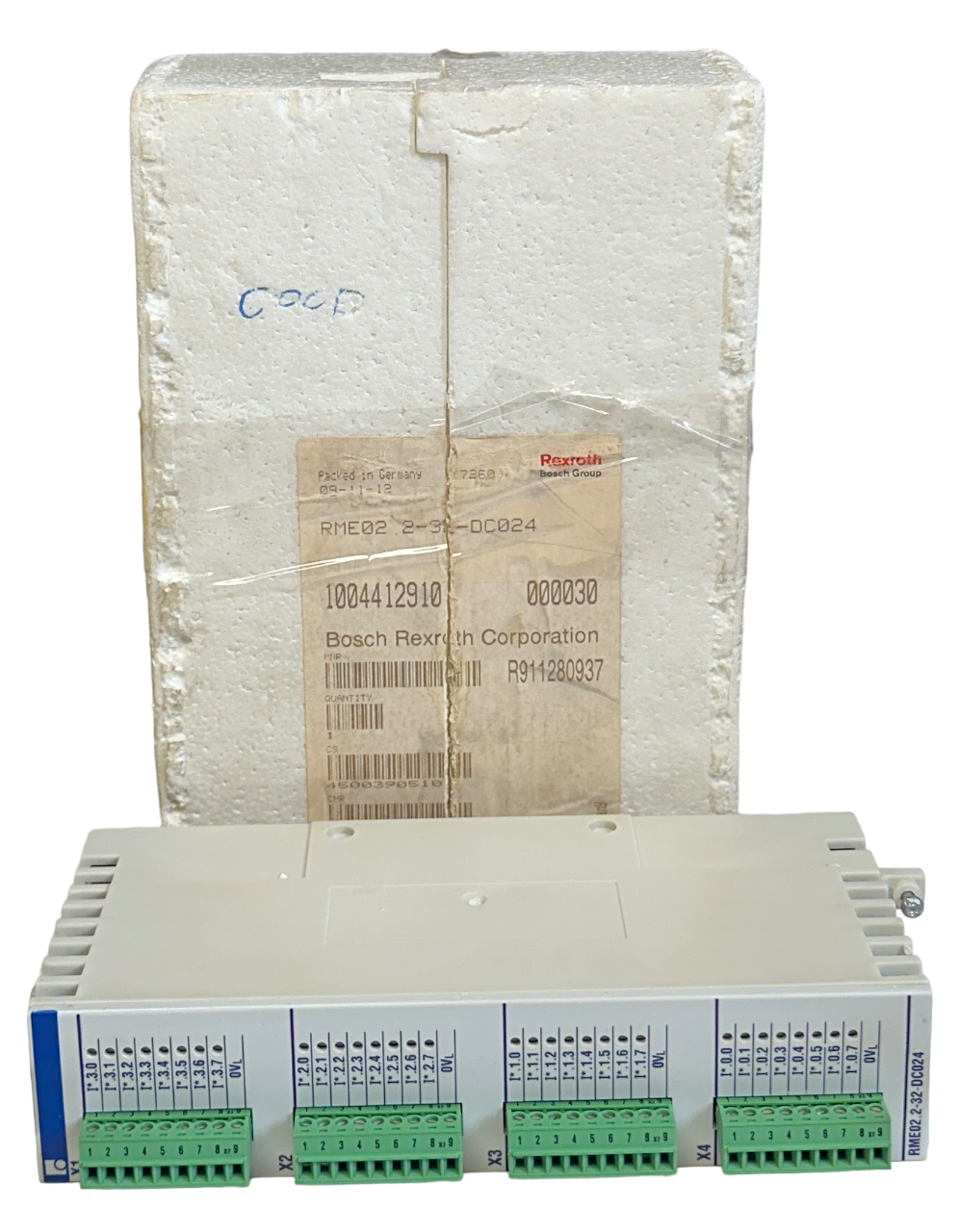 Used REXROTH RME02.2-32-DC024 / R911280937 INPUT MODULE 24VDC 10mA 4x8 DC INPUT NSMP