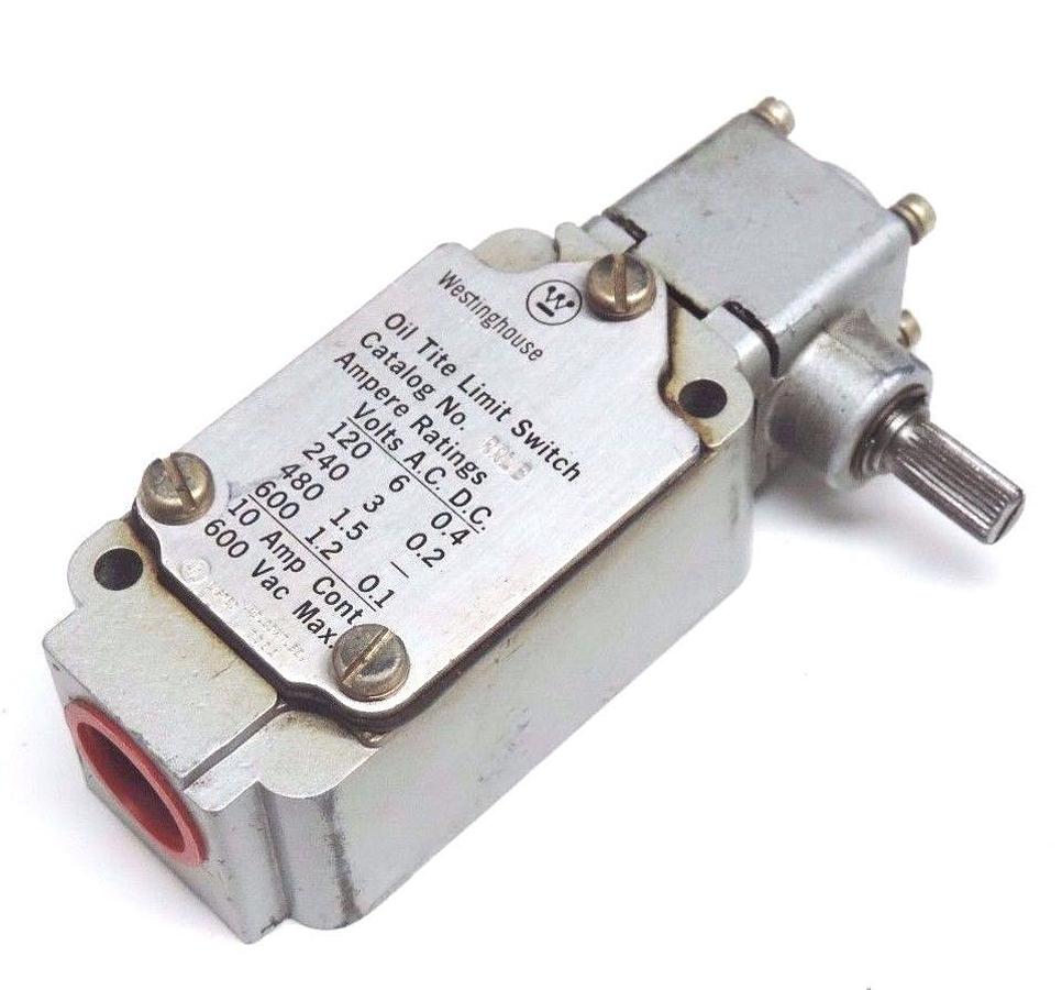 Used WESTINGHOUSE RRLB OIL TITE LIMIT SWITCH 10AMP CONT. 600 VAC. MAX.