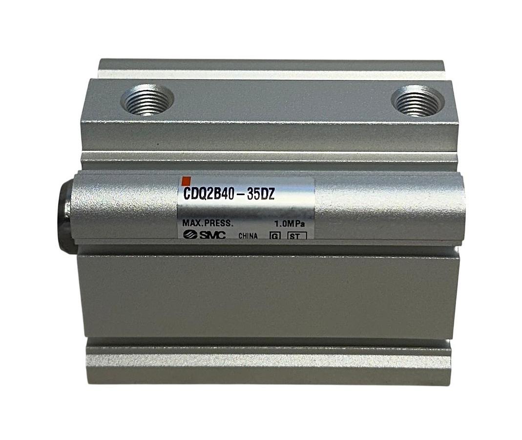 Used SMC CDQ2B40-35DZ / CDQ2B4035DZ Compact Pneumatic Cylinder / Double-Acting NSNP