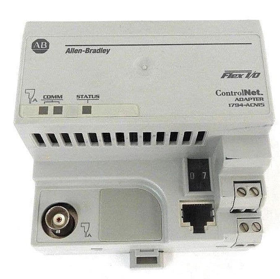 Used ALLEN BRADLEY 1794-ACN15 FLEX I/O CONTROLNET ADAPTER 1794ACN15, SER. C, REV. A01