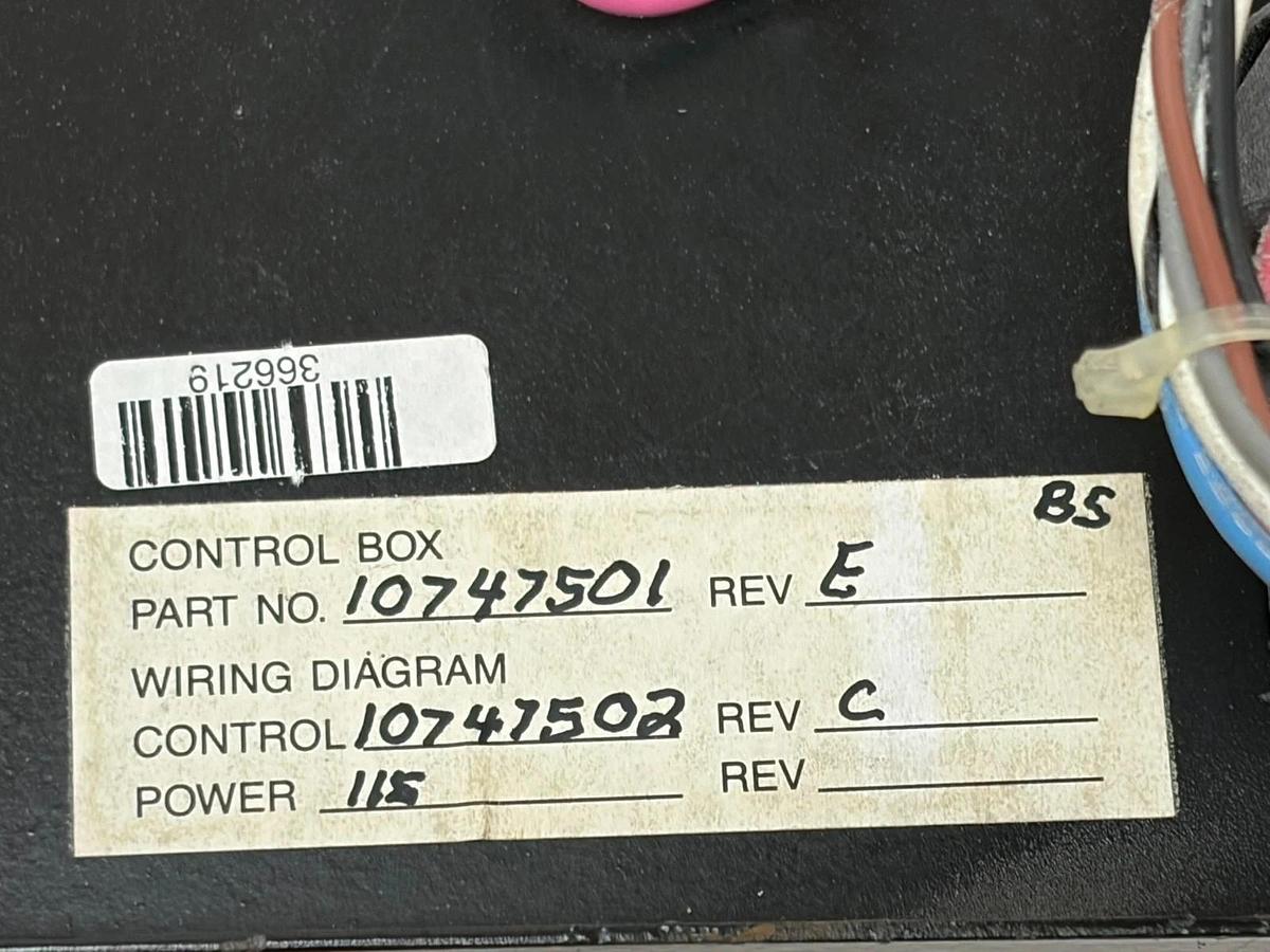 Used Conair Franklin 10747501 Rev E Integral Motor Loader Control Box 115V - Parts