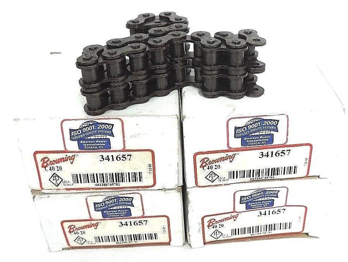 Used LOT OF 4 NIB BROWNING 341657 ROLLER CHAINS DOUBLE STRAND