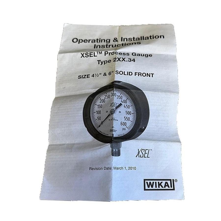 Used NEW WIKA TYPE 23X.34 4.5 / 23X3445 XSEL PROCESS GAUGE 4-1/2'' & 6'' SOLID FRONT