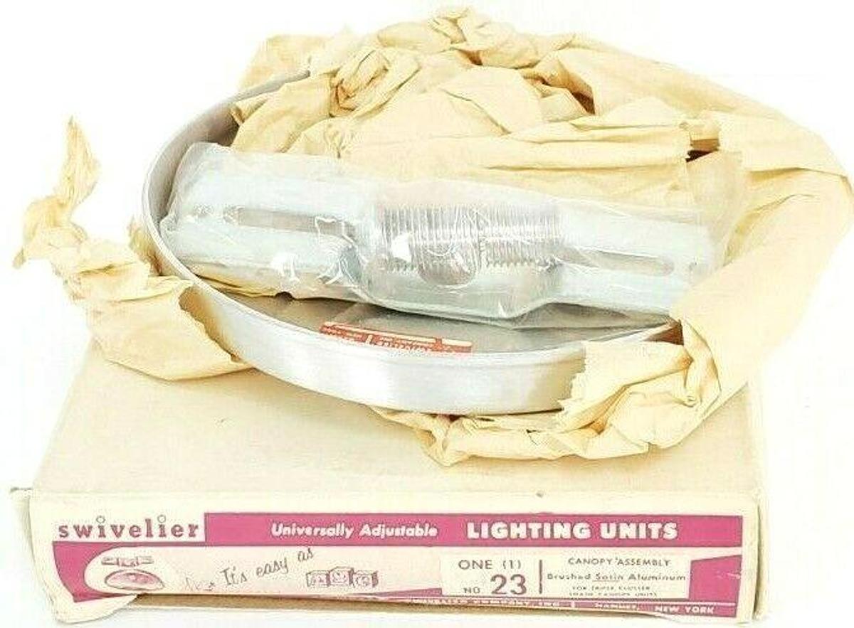 Used NIB SWIVELIER NO. 23 BRUSHED SATIN ALUMINUM CANOPY ASSEMBLY