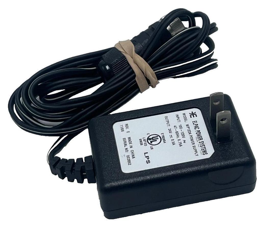 Used ELPAC WP1224 Power Supply AC Adapter 24VDC 0.5A 500mA Wall Wart UL Listed