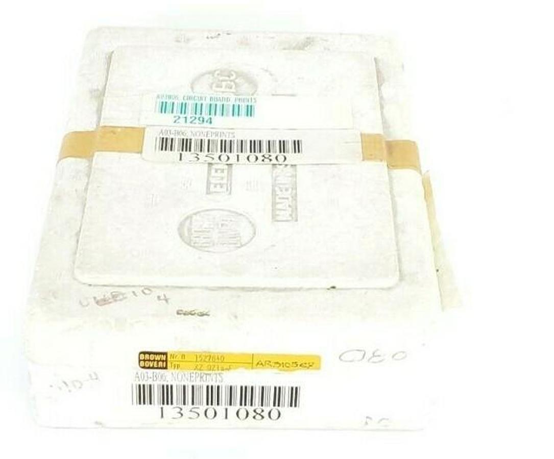 Used NEW BROWN BOVERI XZ 921a-E CIRCUIT BOARD, NR. B 1527840, A03B06, TYP XZ921AE
